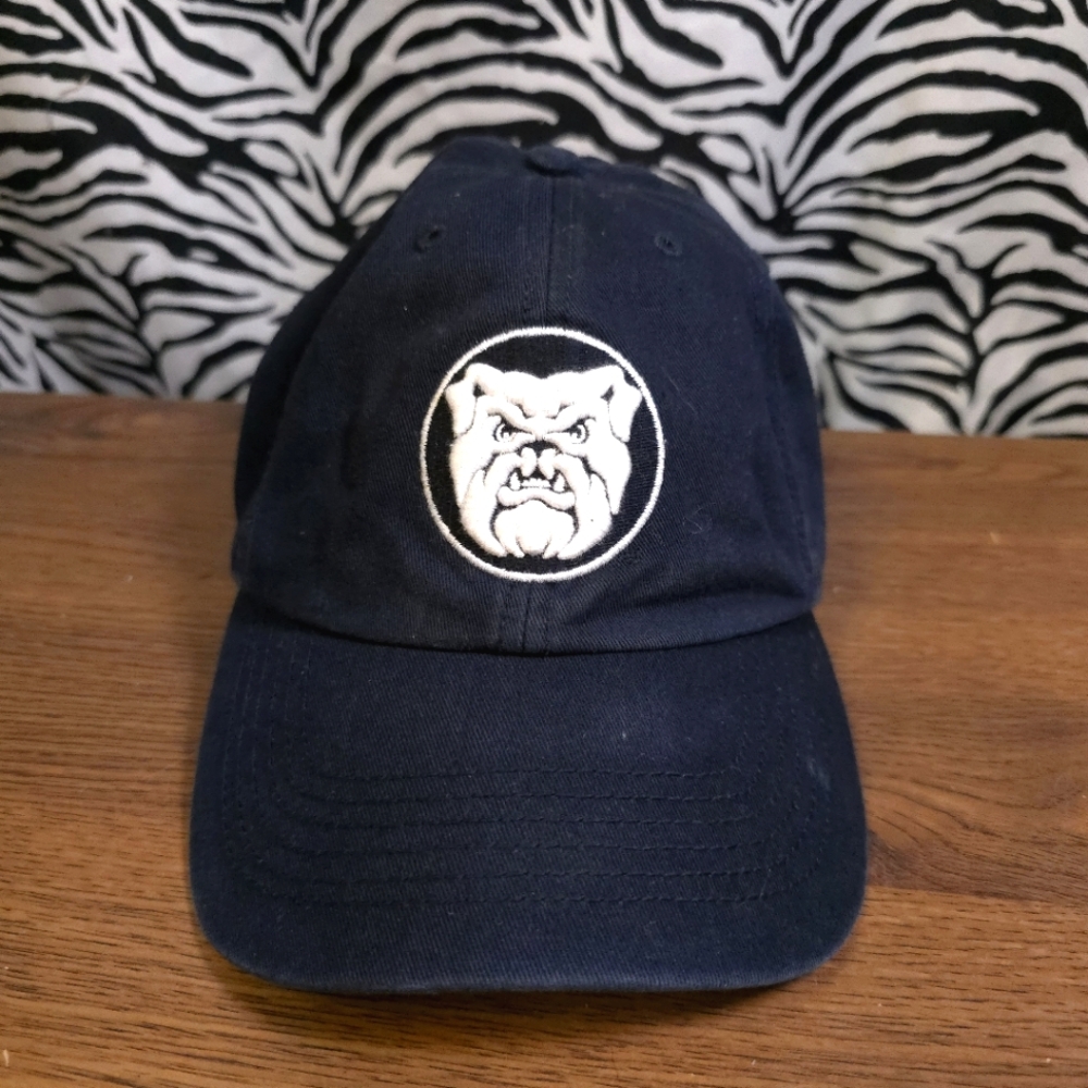 AUC99 0529 Thrifted Vintage Large Fitted '47 Blue Butler Hat GWOSLOO.22